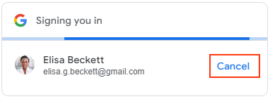 Rückkehr eines Nutzers in einer einzelnen Sitzung ohne FedCM (mit aktivierter automatischer Anmeldung)