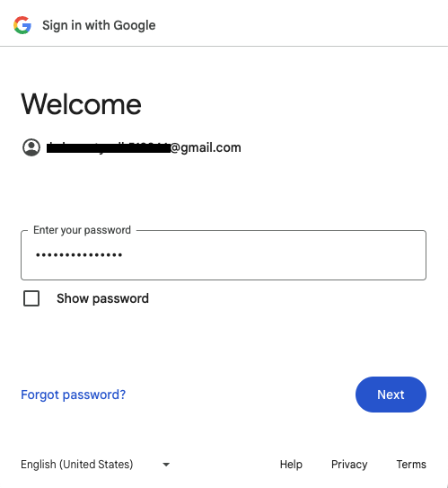 Contraseña de la Cuenta de Google del menor