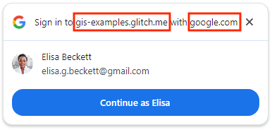 FedCM kullanılarak tek oturumda geri gelen kullanıcı yolculuğu (otomatik oturum açma devre dışı bırakılmış)