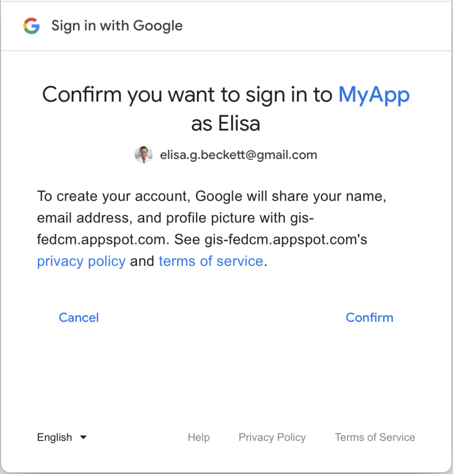 “使用 Google 帐号登录”按钮同意和登录。