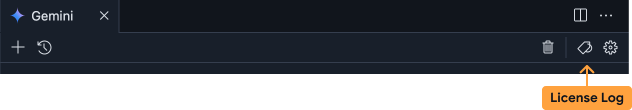 License log icon in the chat header bar
