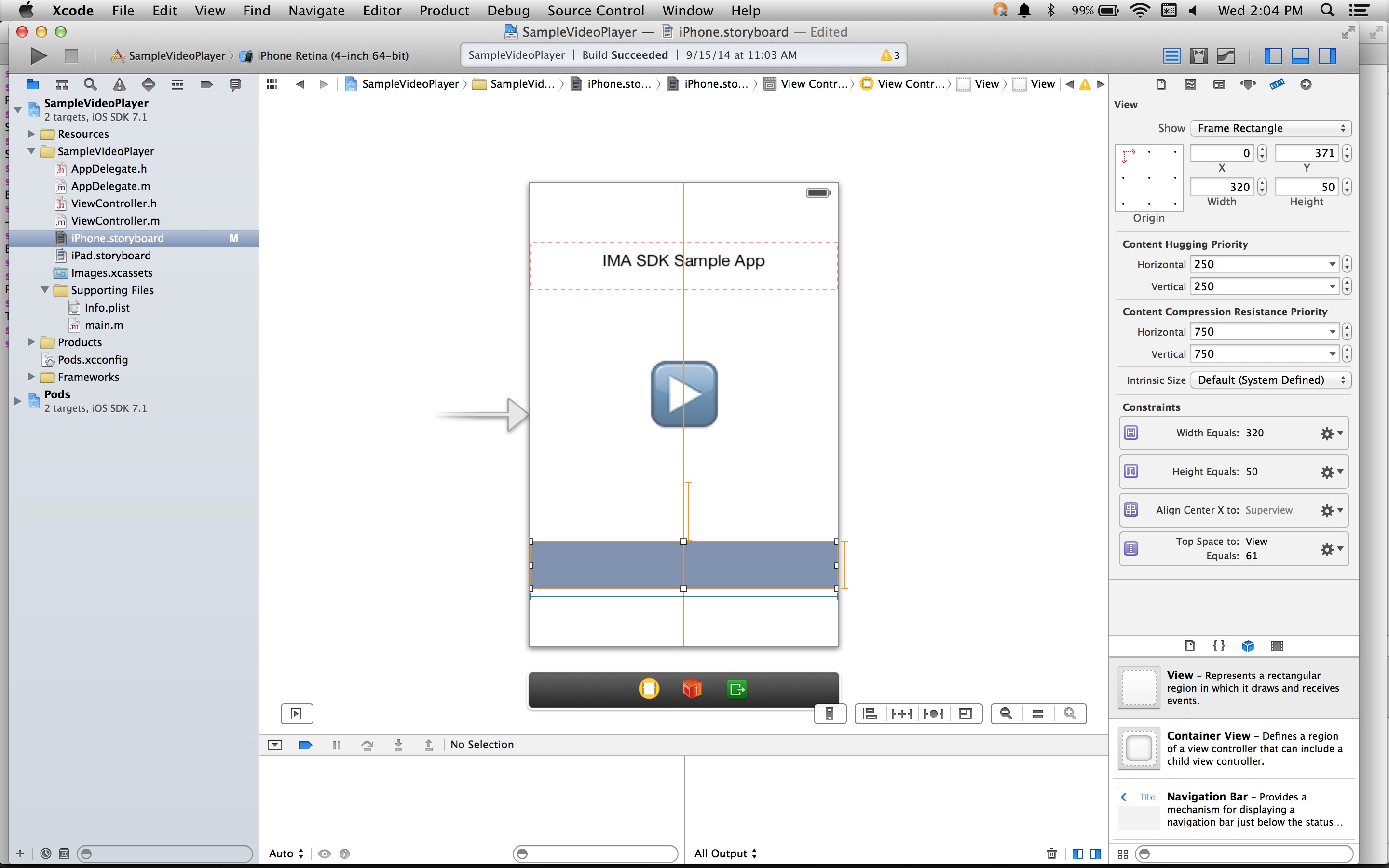 コンパニオンの UIView を作成するイメージ。
