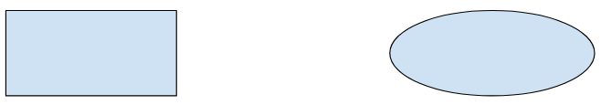 一个矩形插图。椭圆的另一张插图。