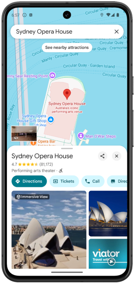 Google Haritalar&#39;da yer ayrıntıları sayfasını açma