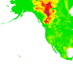 Eine Heatmap-Kachel an den Koordinaten 0,1.