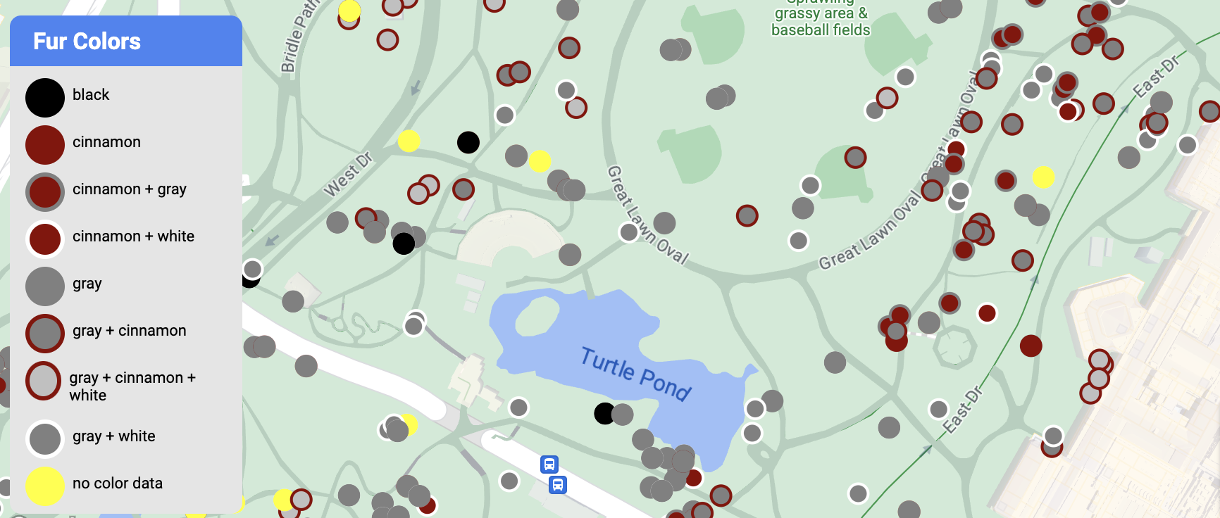 Ảnh chụp màn hình cho thấy dữ liệu điểm có kiểu.