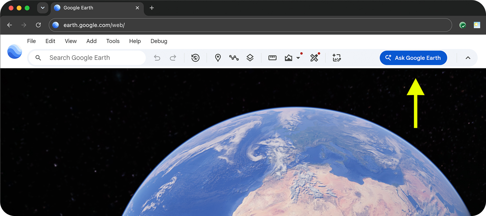 Google 地球首页