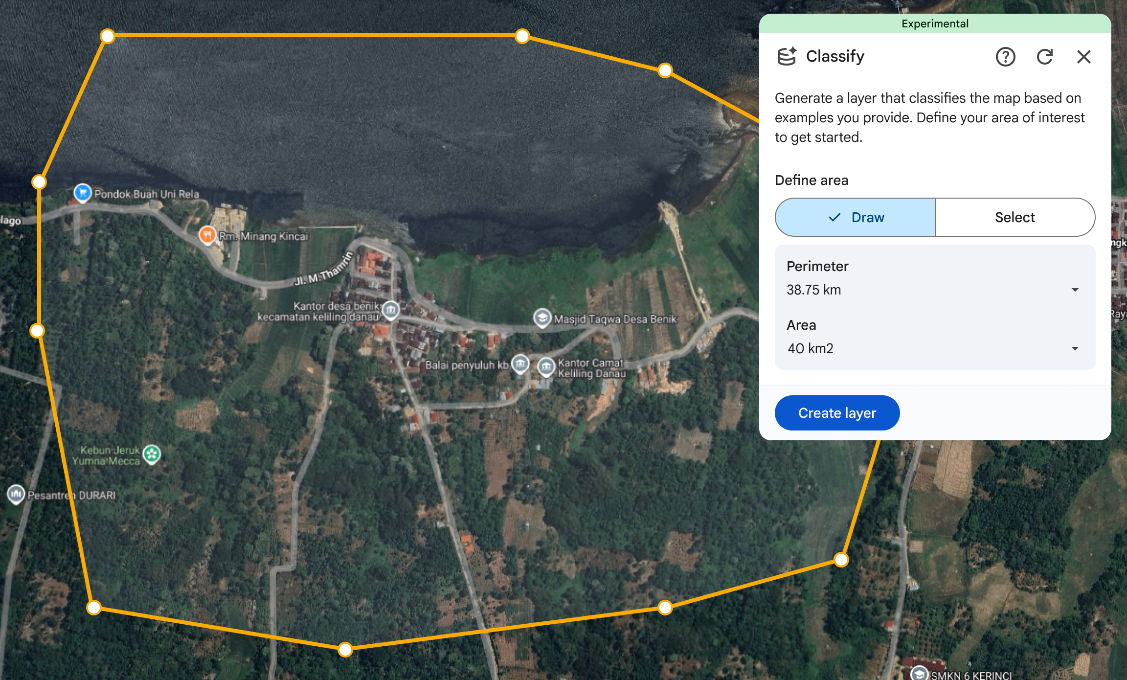 Tworzenie wielokąta do klasyfikacji