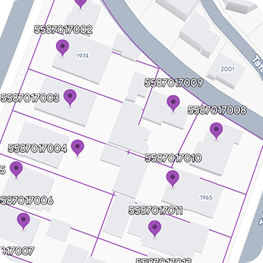 Parseller, ilçeler ve posta kodları