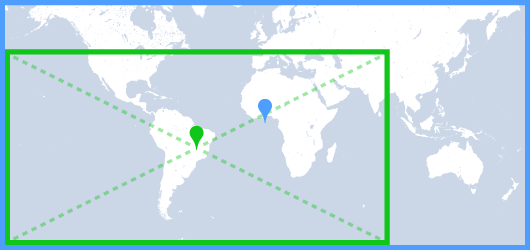 Illustrates the
impact of adding map padding. Map Padding