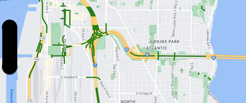 為代表折線的地圖項目套用樣式。