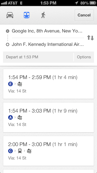 Маршруты общественного транспорта