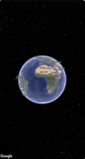 Carte 3D minimaliste d'un globe