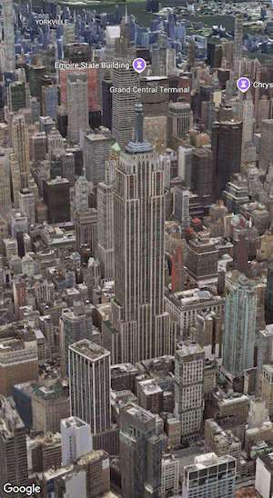 Mapa básico en 3D de la ciudad de Nueva York