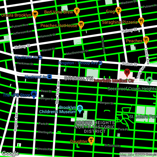 Mapa Brooklynu z własnym stylem.