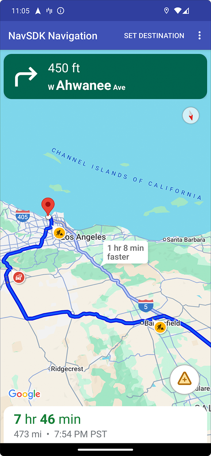 Callouts along routes