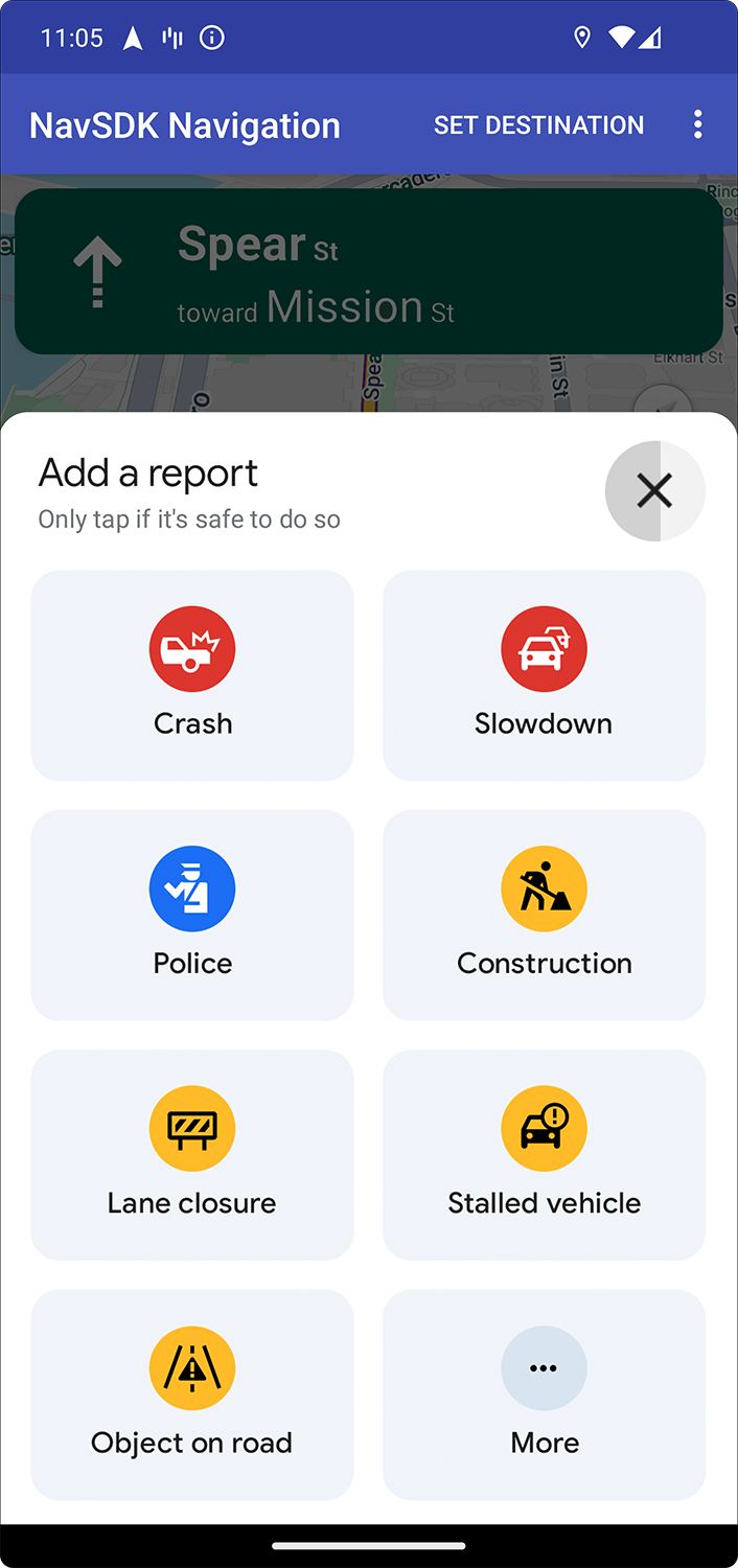 Menú de informes