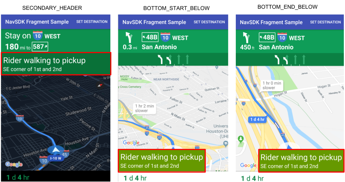 Customize the navigation UI | Google Navigation SDK for Android | Google  Developers