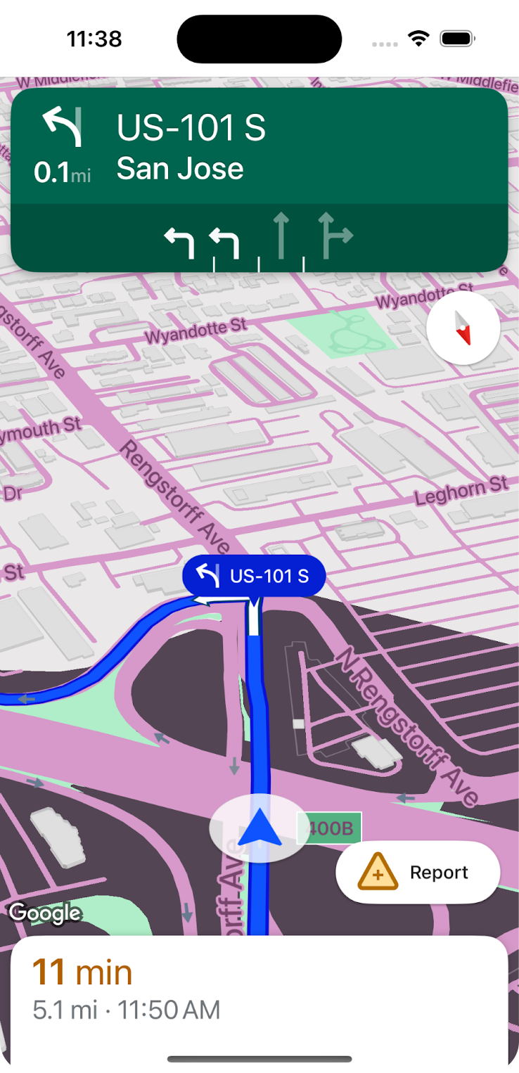 কাস্টমাইজড ম্যাপ স্টাইল ১ এর উদাহরণ