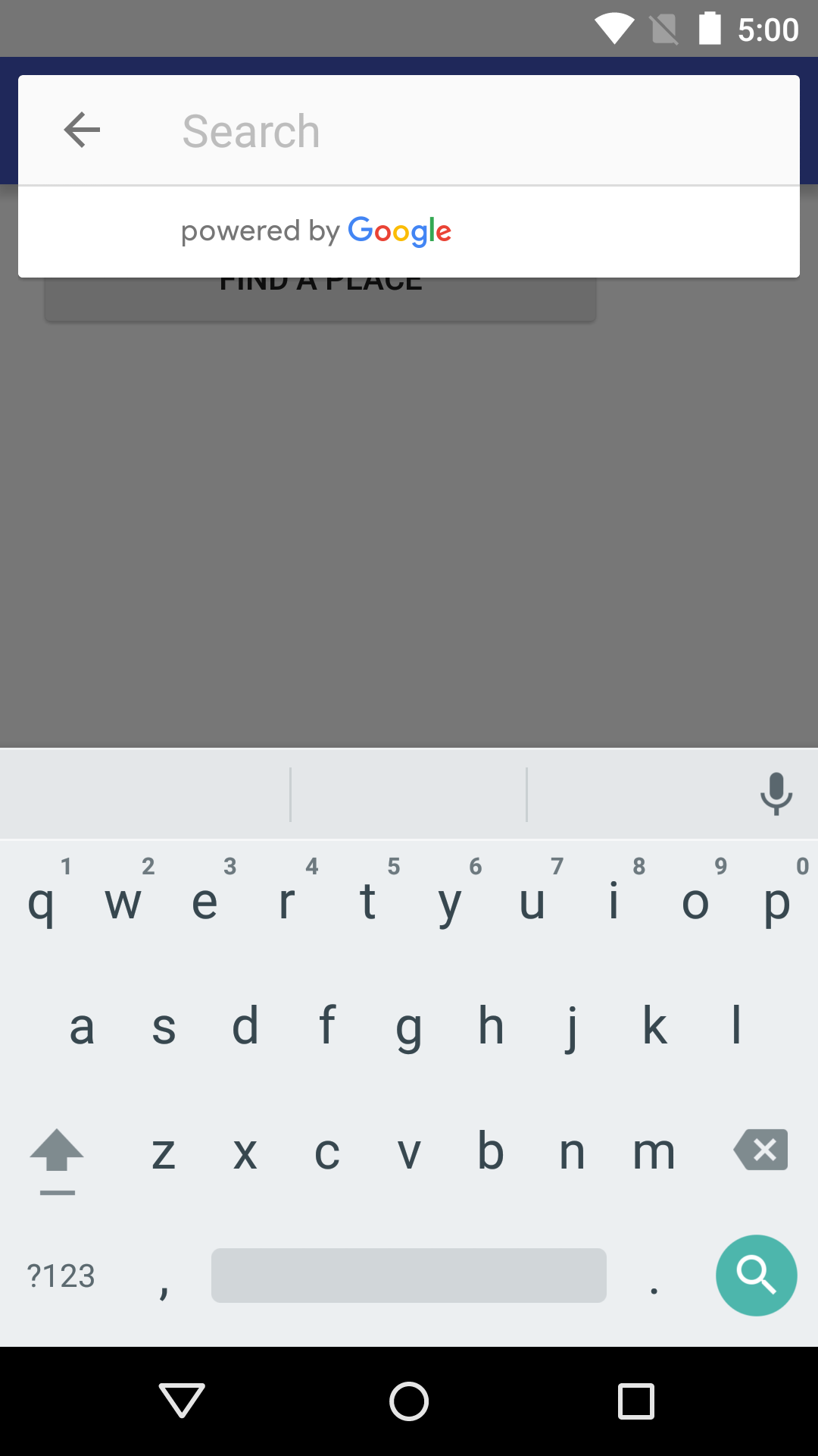 Quando exibido no modo de sobreposição, o widget de preenchimento automático aparece sobreposto à UI de chamada.