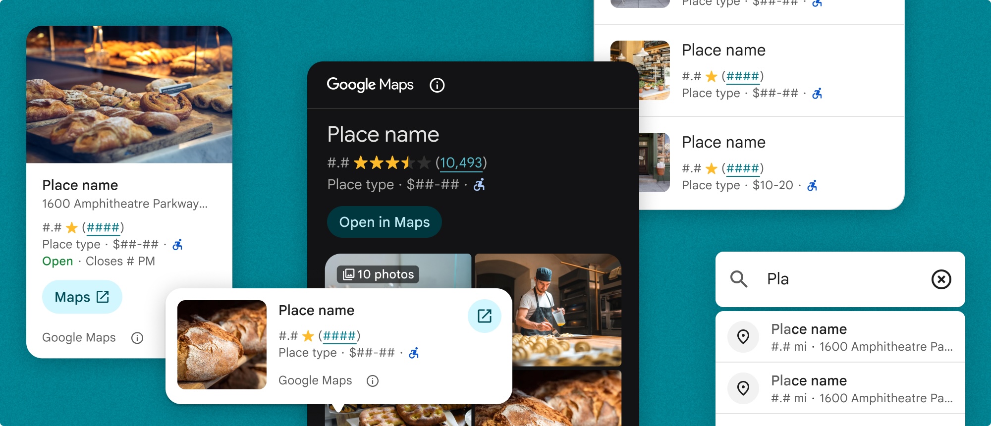 حزمة أدوات "خرائط Google" الجاهزة للأماكن