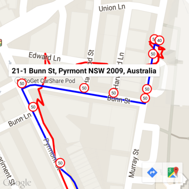 Adresse mit Geocoding auf einer Markierung