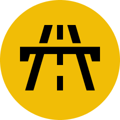 Предупреждение об ограничении высоты A yellow height restriction icon