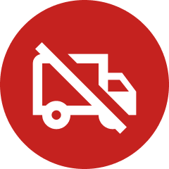 Значок запрета для грузовиков A trucks prohibited icon