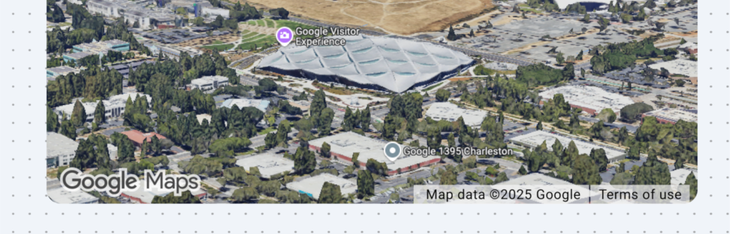 تصویر رندر شده نشاندهنده Google Maps و اسناد دادههای Google