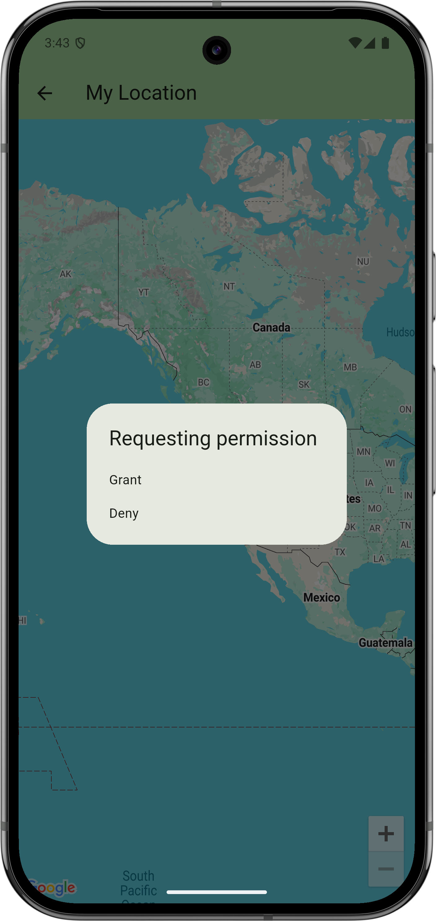 'मेरी जगह की जानकारी दिखाएं' सुविधा की इमेज.