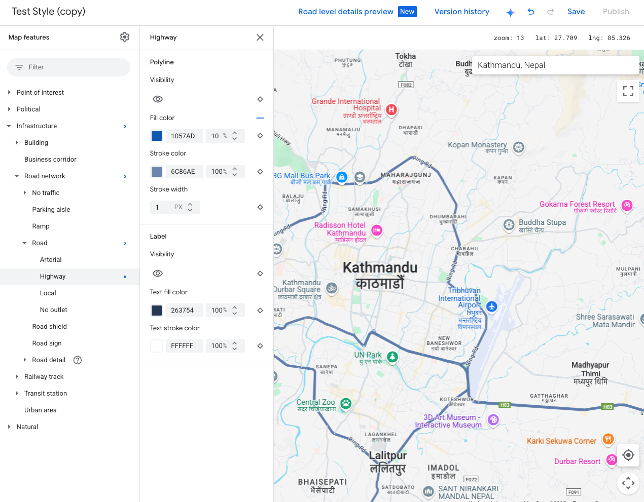 Diseño de mapas basado en Cloud en la consola de Google Cloud