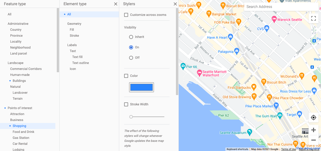 artillery Allergic retail Customizing POI Behavior | Maps Customization Guide | Google Developers