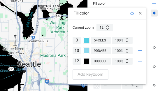 ضبط نمط جديد لمستوى التكبير أو التصغير