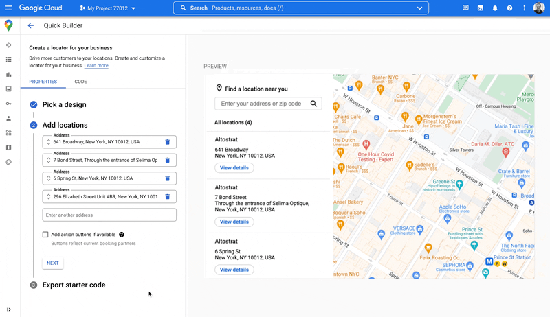 Activer les liens de réservation de rendez-vous dans un localisateur de magasin avec Réserver avec Google