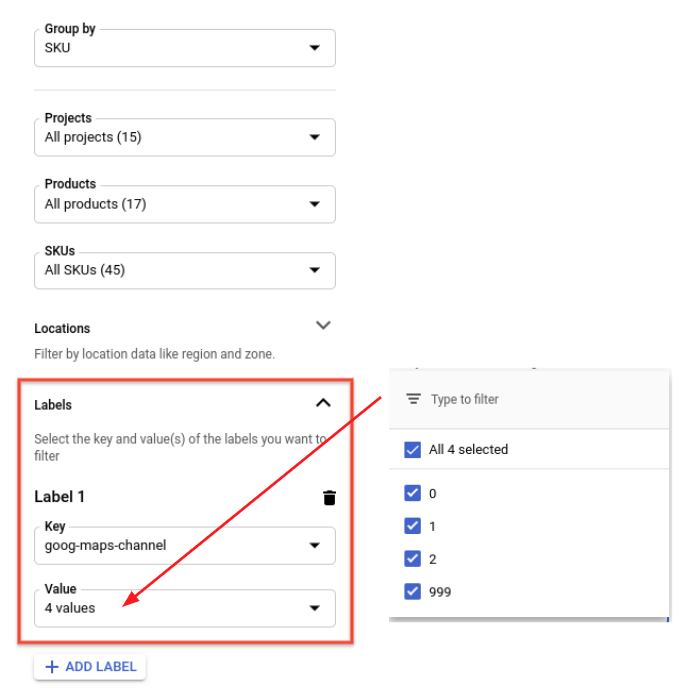 लेबल का इस्तेमाल करके फ़िल्टर करने का तरीका