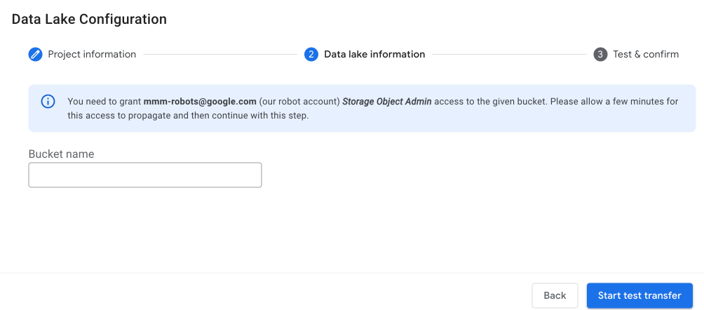 Configure bucket name