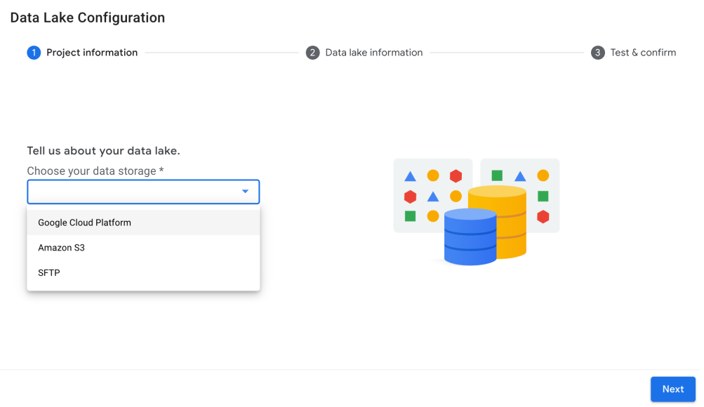 Configure data lake