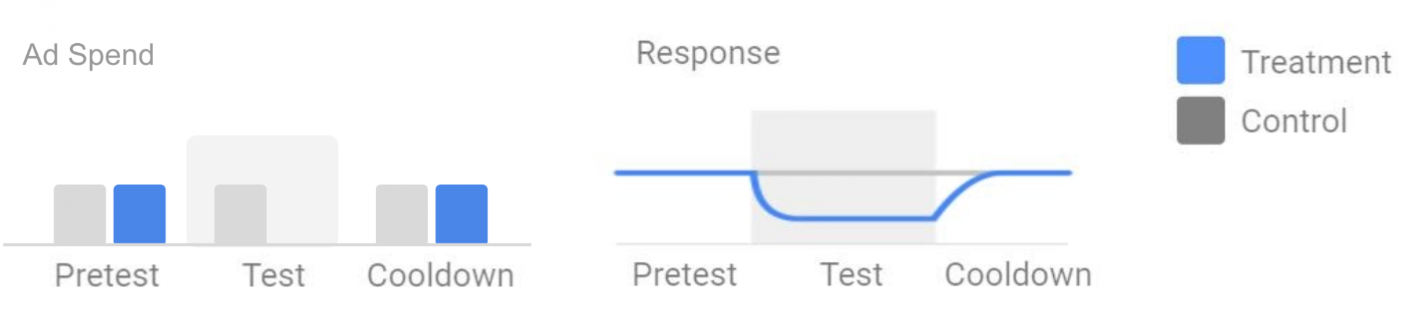 Go-dark experiment treatment structure.