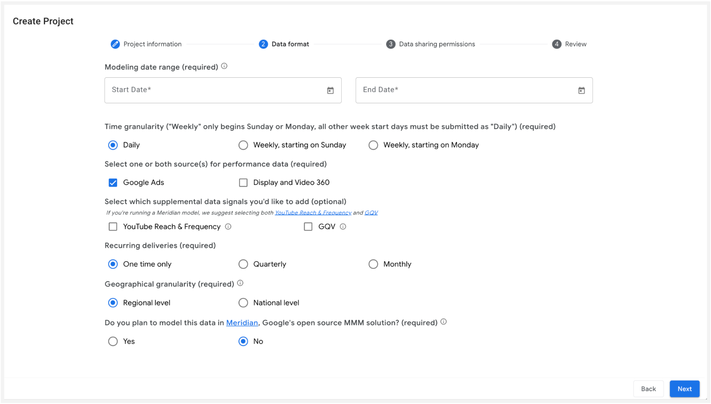 Data Input Screenshot