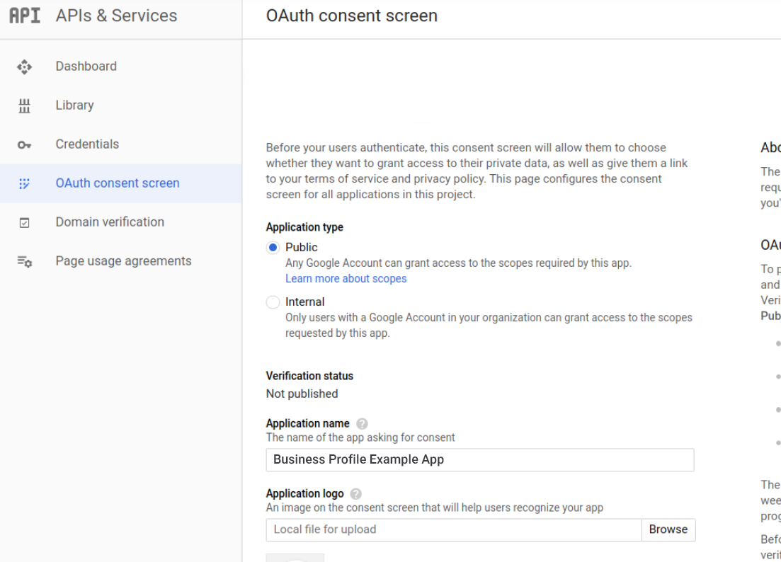 Configuration du nom et du logo de l'application