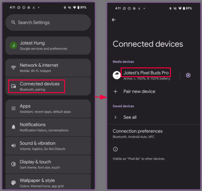 Isso mostra como navegar até o menu descrito.