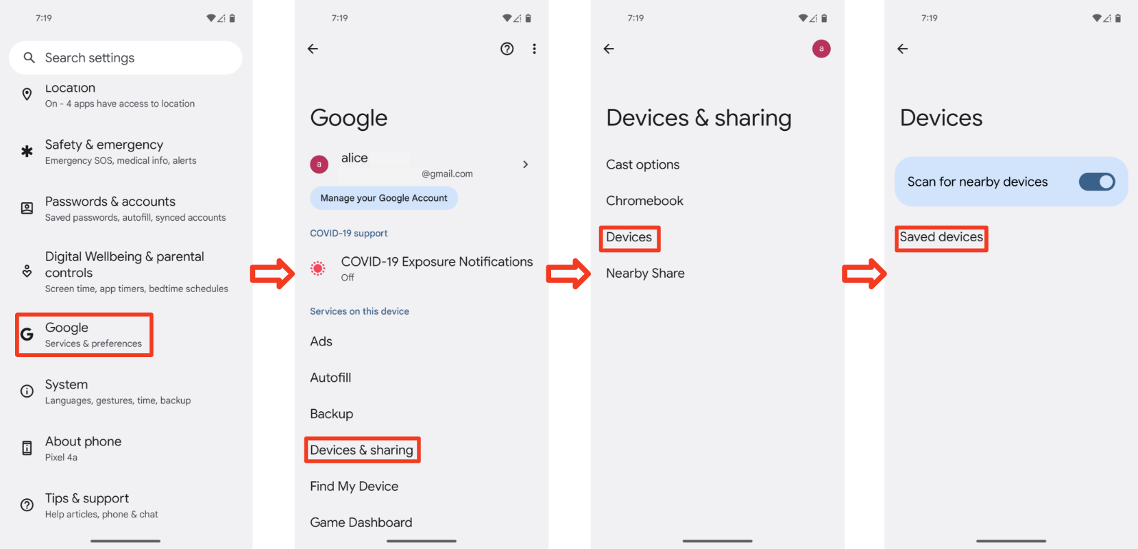 Se muestra una lista de dispositivos vacía.