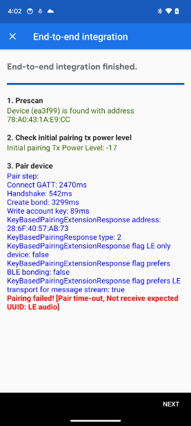 L'application affiche l'erreur UUID inattendue dans le test d'intégration E2E.