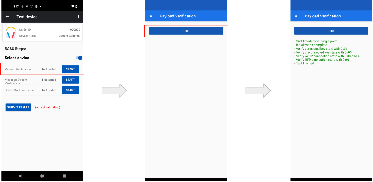 شکل 8: این نتایج آزمایش تأیید بار برای یک دستگاه نمونه را نشان می دهد. Figure 8: This shows the payload verification test results for an example device.