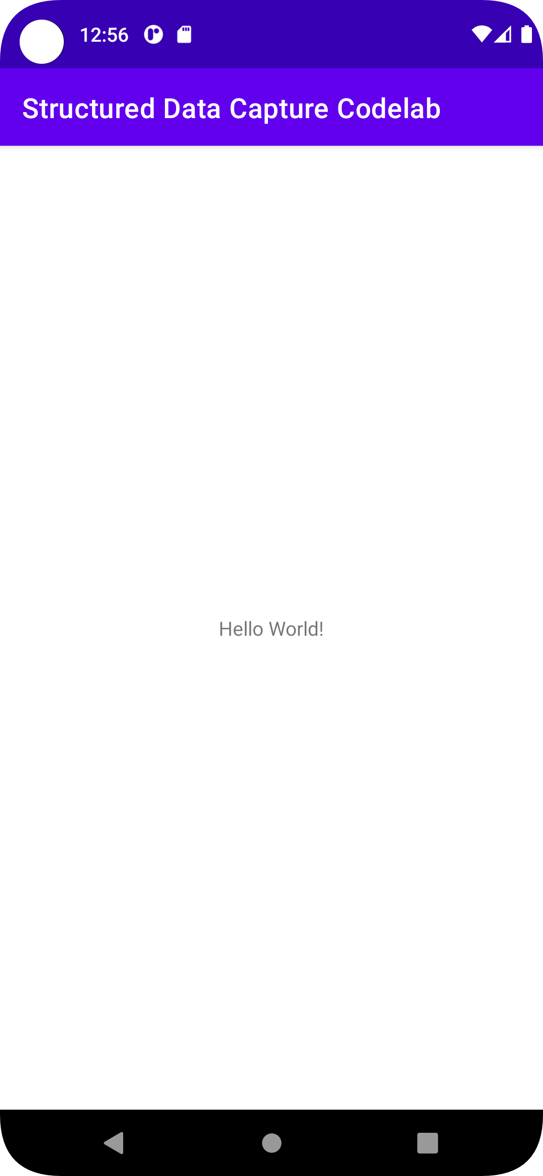 تطبيق Hello World