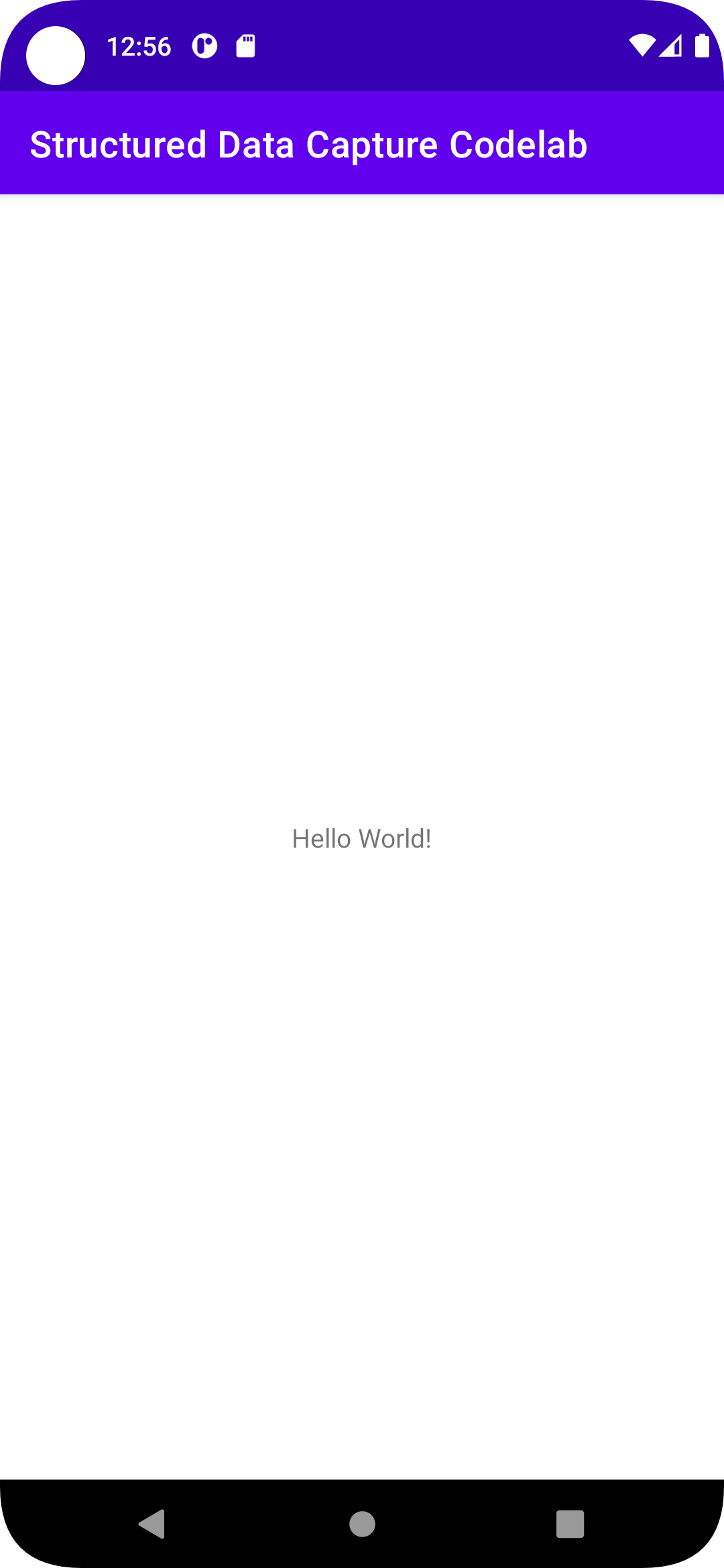 اپلیکیشن Hello World