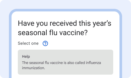 Aiuto: Il vaccino antinfluenzale stagionale è chiamato anche immunizzazione antinfluenzale.