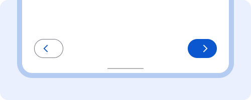 Next button only has an arrow icon and no text description.