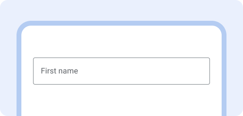 Label text: First name.