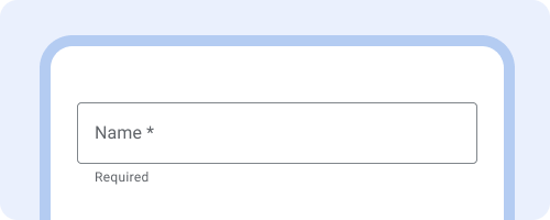 Asterisk after label text. Required question shown in Entry format field.